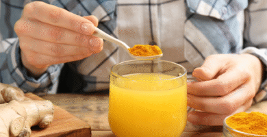 Immune-boosting turmeric ginger soup with bone broth