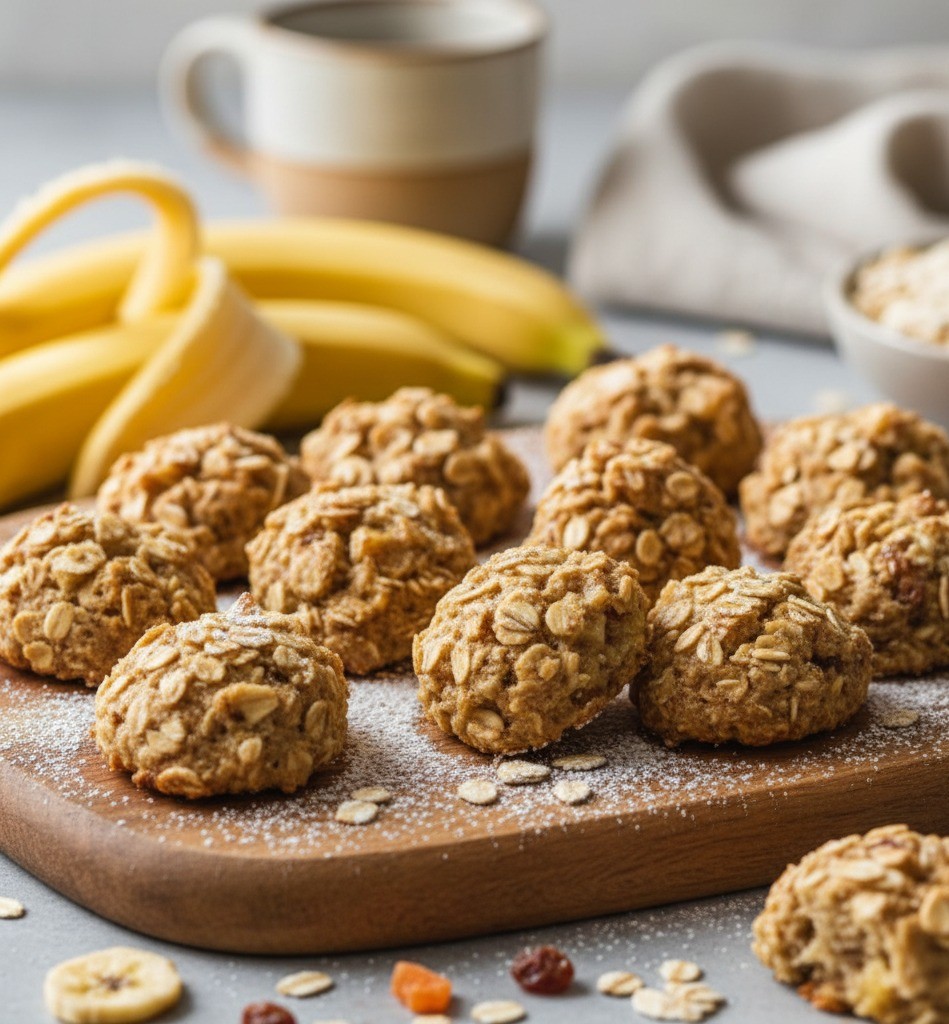 Pre- Workout Healthy No-Bake Banana Oat Energy Bites